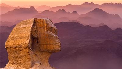 Beeindruckender Kopf der Sphinx